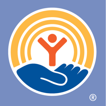 PPUW REGISTERED LOGO WITH BLUE HAND, ORANGE STICK FIGURE, AND YELLOW LINES